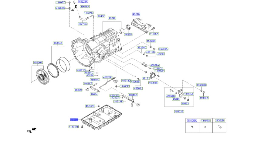 کارتل گیربکس هیوندای سنتینیال Hyundai/KIA Genuine Parts – MOBIS    452804E000