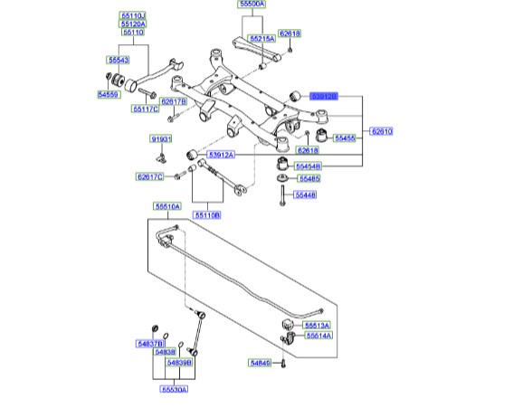 بوش رام جلو توسان و IX35 | 624852S600 | Hyundai/KIA Genuine Parts – MOBIS