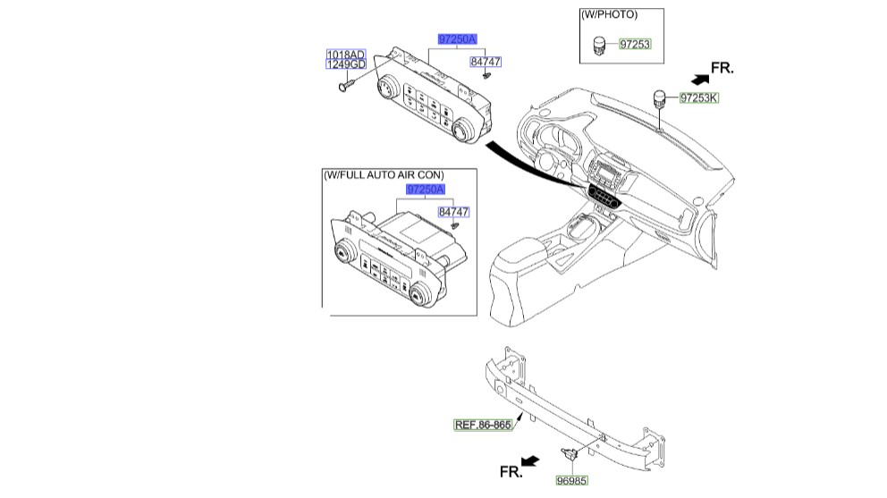 کلید کنترل بخاری اسپورتیج 2014 | Hyundai/KIA Genuine Parts | اسپورتیج SL مدل 2010 تا 2016