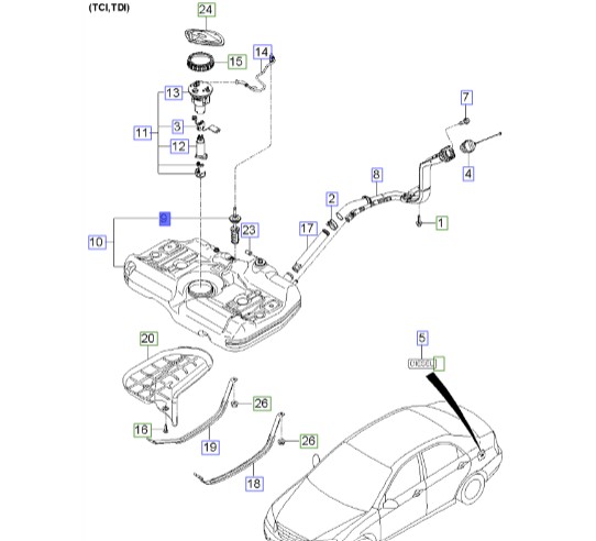صافی بنزین کیا سراتو 2008 311122f400
