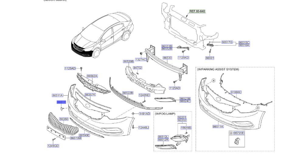 درپوش قلاب یدک کش سراتو 2014 | Hyundai/KIA Genuine Parts | سراتو YD مدل 2014 تا 2018  86588A7000