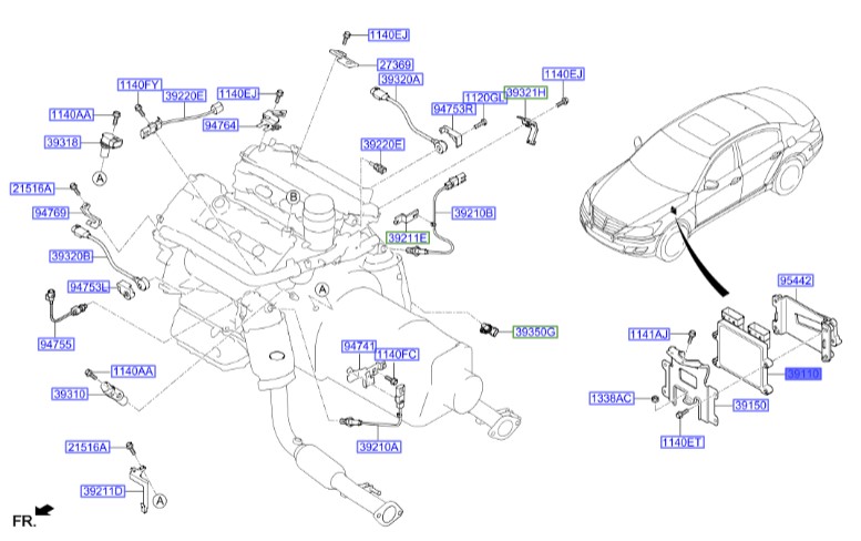 ECU هیوندای جنسیس  Hyundai/KIA Genuine Parts – MOBIS   391063C031