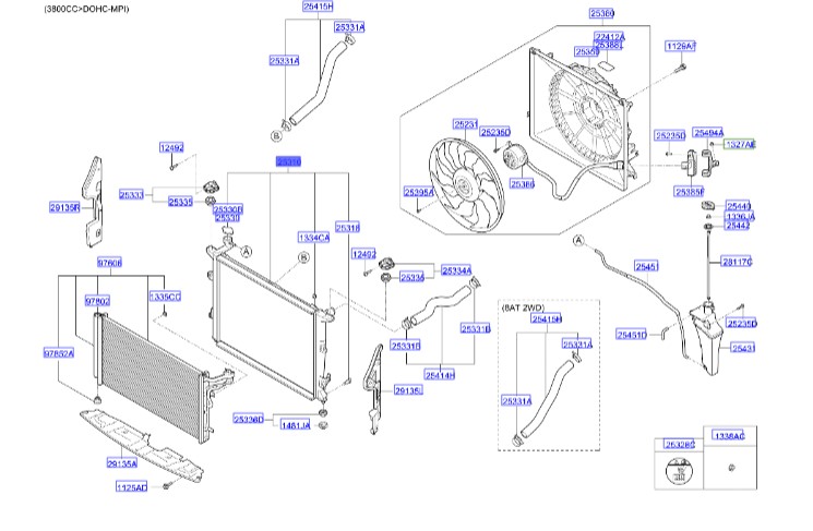 رادیاتور آب سنتنیال  Hyundai/KIA Genuine Parts – MOBIS    253103N610 