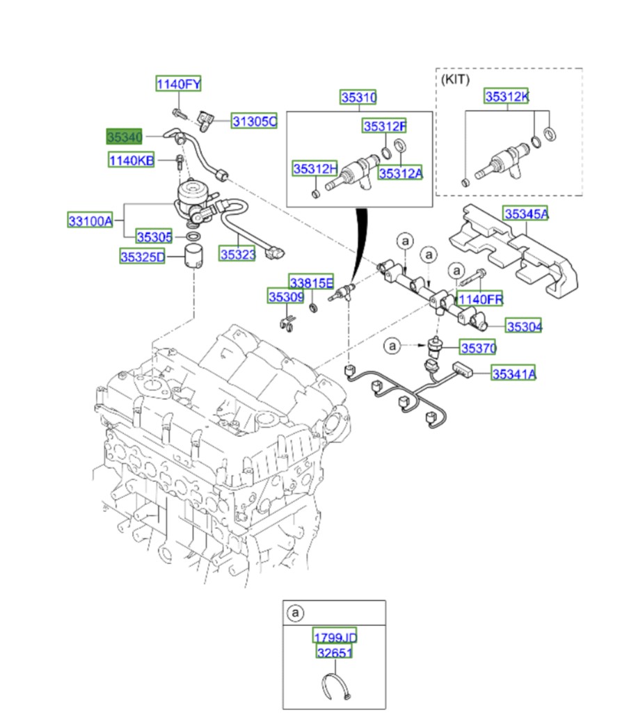 لوله بنزین اصلی – Fuel Tube / Fuel Pump Tube – کد فنی 353052G700 اسپورتیج اوپتیما سورنتو سانتافه توسان سوناتا