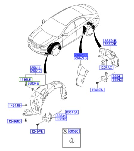 شل گیر عقب چپ سوناتا  Hyundai/KIA Genuine Parts – MOBIS  868313S500