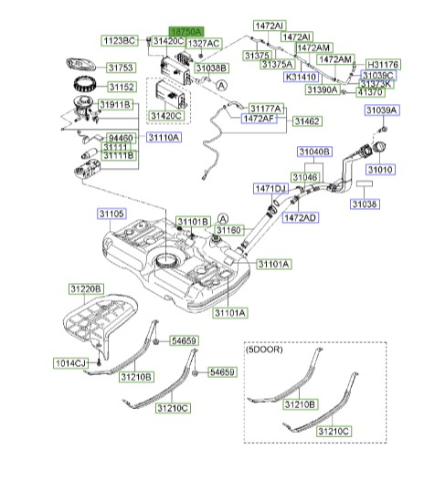 فیلتر هوای کنیستر سراتو 2008 | Hyundai/KIA Genuine Parts | سراتو مدل 2007 تا 2009  314530S000