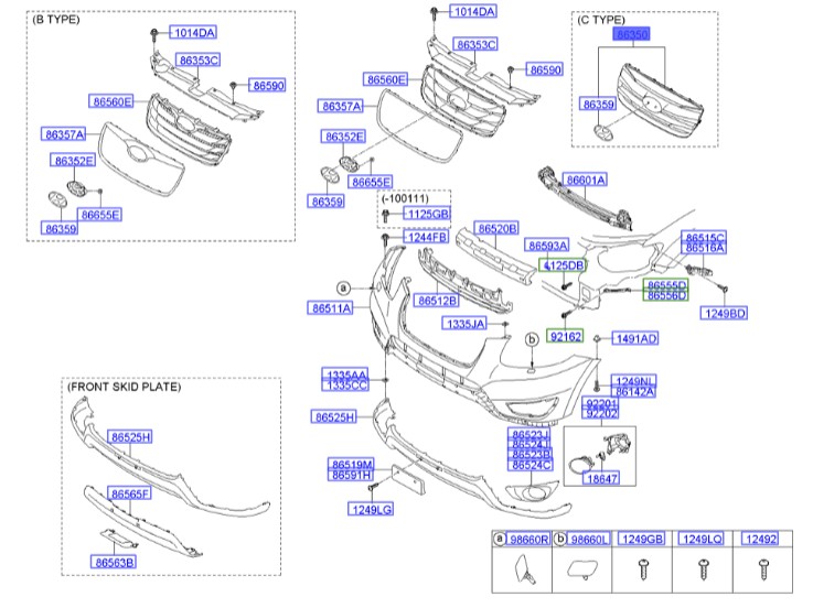 جلو پنجره با آرم سانتافه  Hyundai/KIA Genuine Parts – MOBIS    865602BAA0
