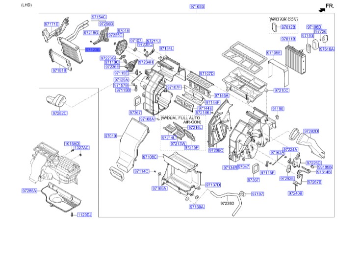 رادیاتور بخاری سانتافه Hyundai/KIA Genuine Parts – MOBIS  971382B005 