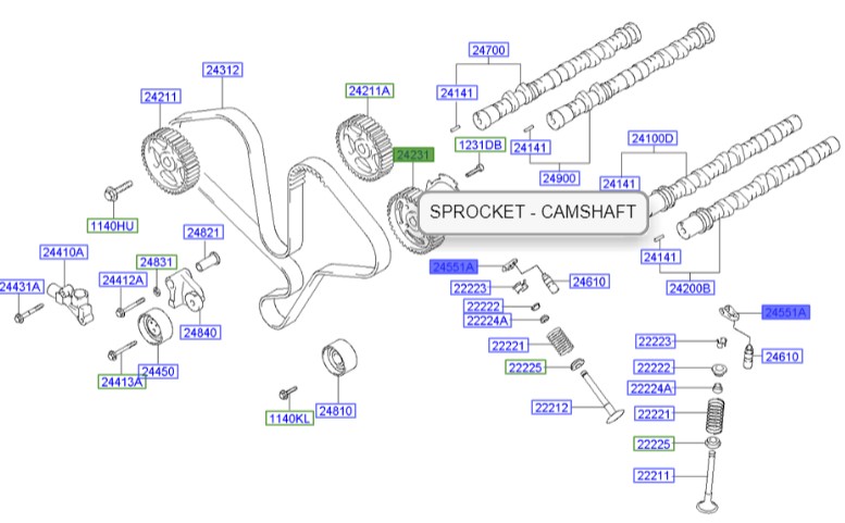 انگشتی سوپاپ سوناتا   Hyundai/KIA Genuine Parts – MOBIS    2455133060