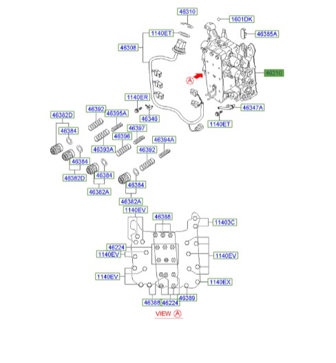 ساعت گیربکس هیوندای آزرا    Hyundai/KIA Genuine Parts – MOBIS   462103A503