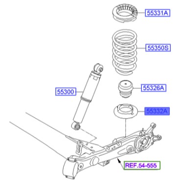 لاستیک زیر فنر لول اکسنت  Hyundai/KIA Genuine Parts – MOBIS  553321R000