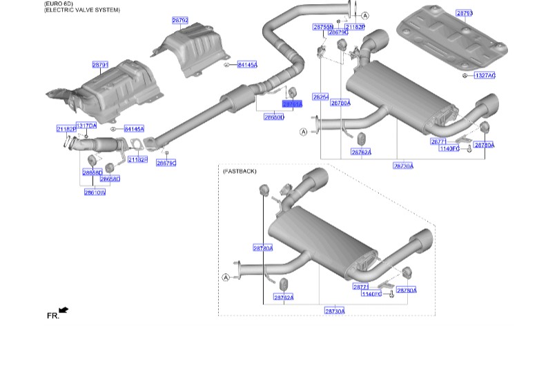 منجید اگزوز Hyundai/KIA Genuine Parts – MOBIS   I30  28761H1000 