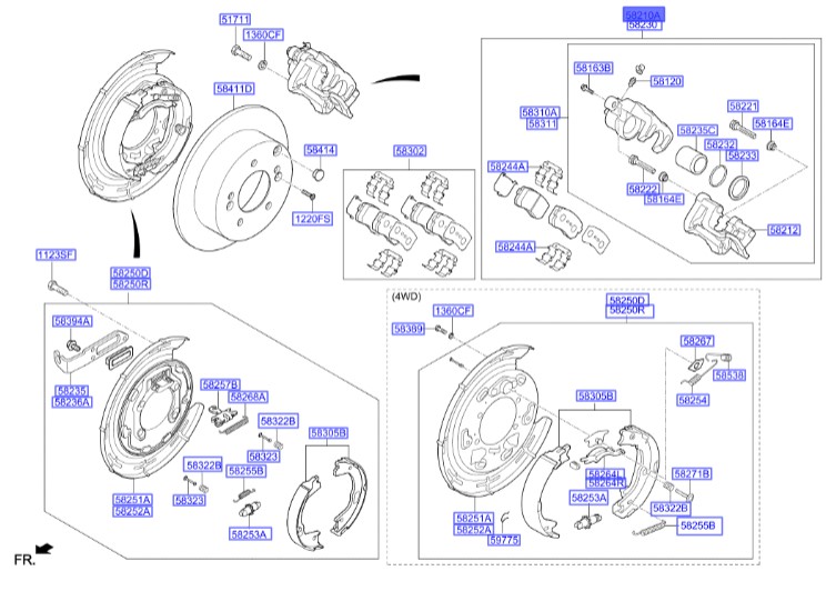 سیلندر ترمز چرخ عقب کامل Hyundai/KIA Genuine Parts – MOBIS   ix35  582102S700