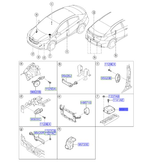 یونیت کنترل ایربگ سراتو 2015 | واحد کنترل ایربگ | مدول کنترل ایربگ | Hyundai/KIA Genuine Parts – MOBIS | سراتو YD | 95910A7110