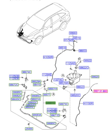 شیلنگ تلسکوپی Hyundai/KIA Genuine Parts – MOBIS   IX55  986753J000