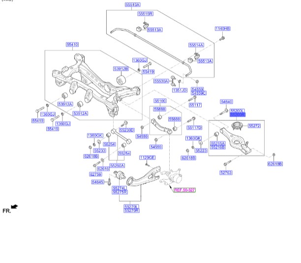 طبق قایقی زیر فنر لول توسان IX35 | Hyundai/KIA Genuine Parts | 552202S100