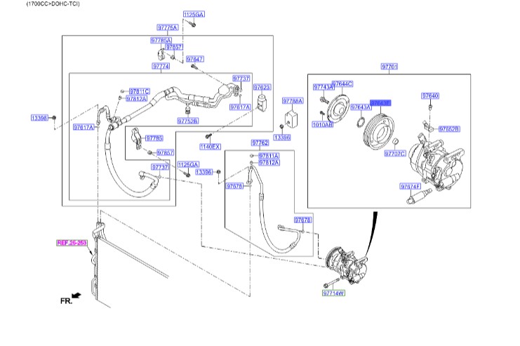 بوبین کمپرسور کولر توسان  Hyundai/KIA Genuine Parts – MOBIS  976433Z500