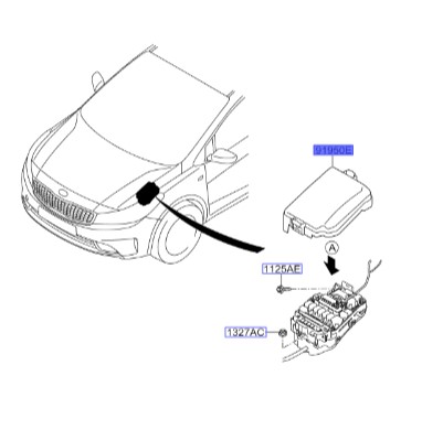 در جعبه فیوز موتور سراتو 2014 | Hyundai/KIA Genuine Parts | سراتو YD مدل 2014 تا 2018  91950A7760