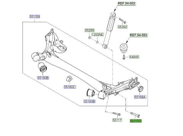 پیچ منطبق با سراتو سایپا | Hyundai/KIA Genuine Parts – MOBIS | سراتو TD مدل 2010 سایپا  551171M000