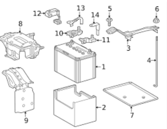 بست باطری لکسوس RX350 7445248010