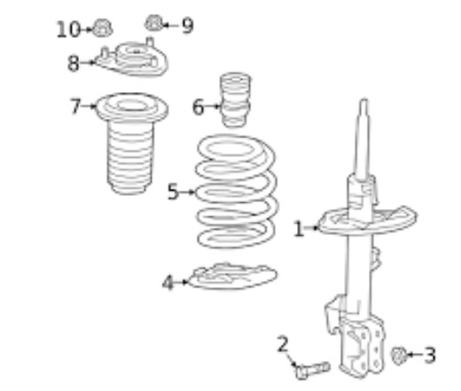 کمک فنر عقب چپ لکسوس RX350 