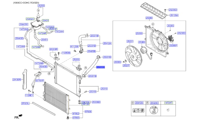 شلنگ بخاری ورودی هیوندای Hyundai/KIA Genuine Parts – MOBIS   I20  25411C8100
