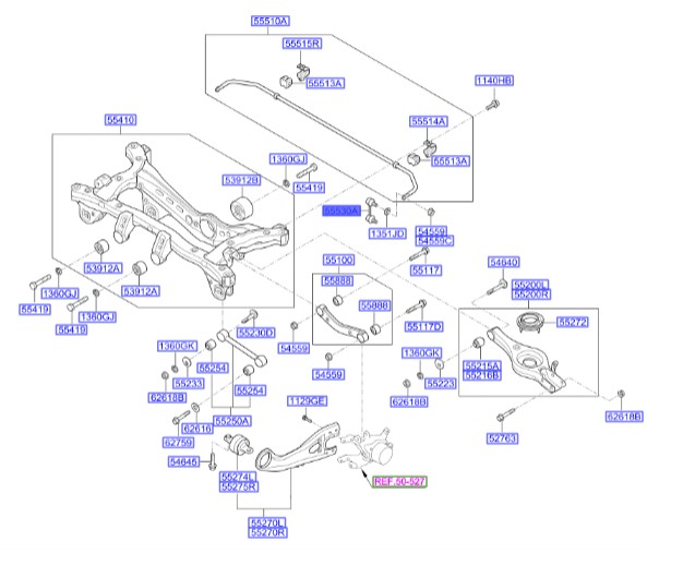 سیبک موجگیر عقب Hyundai/KIA Genuine Parts – MOBIS  IX35  555302S100