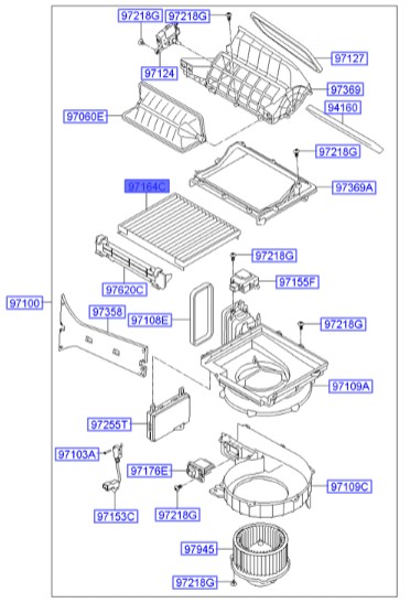 فیلتر هوا داخل اتاق جنسیس Hyundai/KIA Genuine Parts – MOBIS    971333M000 