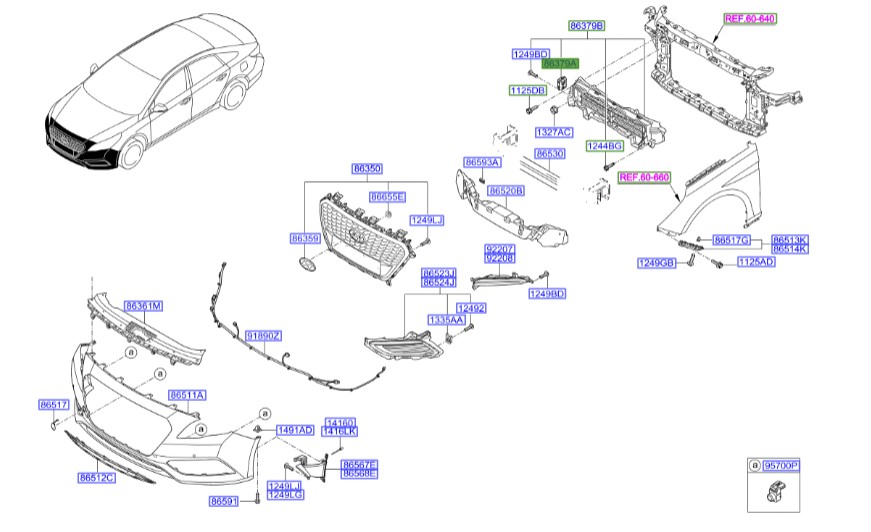 موتور فن رادیاتور آب سوناتا  Hyundai/KIA Genuine Parts – MOBIS  86969E6000