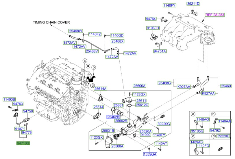سوئیچ فشار روغن آزرا  Hyundai/KIA Genuine Parts – MOBIS   947103C210