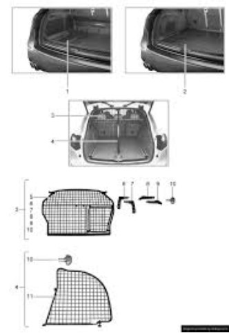کفی صندوق عقب پورشه کاین  (اورجینال) 