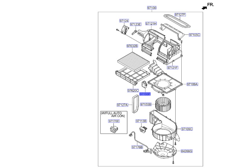 کنترلر دریچه بخاری راست اسپورتیج | Hyundai/KIA Genuine Parts | اسپورتیج SL مدل 2010 تا 2016 – توسان ix35 LM مدلهای 2010 تا 2016 – جنسیس کوپه BK مدل 2010 تا 2013 – ولستر FS مدل 2013 تا 2016