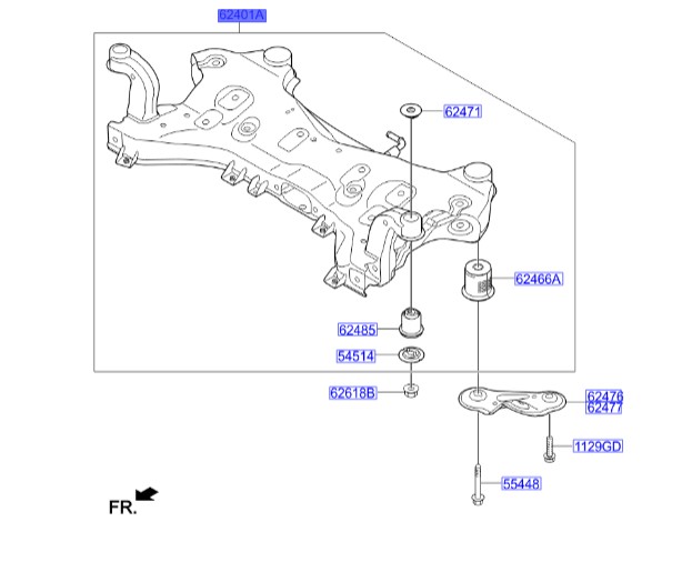 رام هیوندای سوناتا Hyundai/KIA Genuine Parts – MOBIS  62405C1210