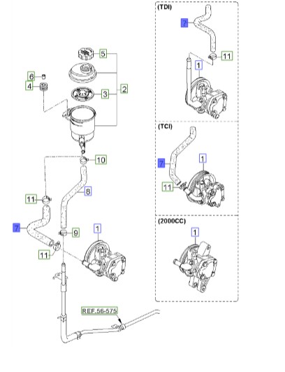 شیلنگ مکش پمپ روغن هیدرولیک سراتو 2007| Hyundai/KIA Genuine Parts | سراتو LD مدل 2007 تا 2009 575302F000 