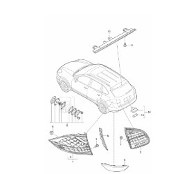 چراغ عقب سمت راست بخش داخلی پورشه کاین اورجینال