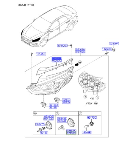 براکت چراغ جلو چپ هیوندای سوناتا 92150C1500 Hyundai Genuine Parts – MOBIS