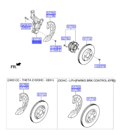 سگ دست جلو راست هیوندای سوناتا  Hyundai/KIA Genuine Parts – MOBIS   51716C1000