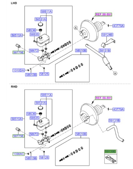 وکیوم شلنگ بوستر ترمز توسان Hyundai/KIA Genuine Parts – MOBIS   5913905000 