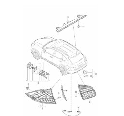 چراغ عقب سمت چپ بخش داخلی پورشه کاین اورجینال