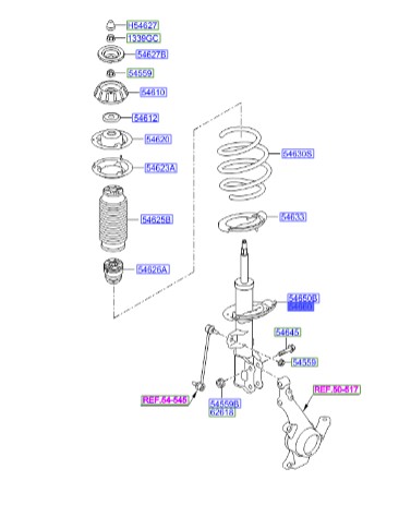 کمک فنر جلو راست اکسنت  Hyundai/KIA Genuine Parts – MOBIS   546601R001 