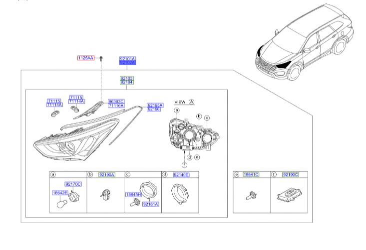 چراغ جلو راست هیوندای Hyundai/KIA Genuine Parts – MOBIS   I10  92102B8100