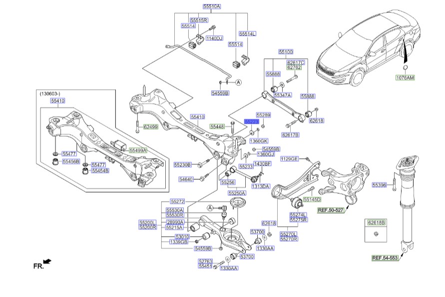 واشر لنگ مندل / واشر پیچ لنگ تنظیم زاویه تعلیق عقب هیوندای و کیا Hyundai / KIA Genuine Parts – MOBIS 552633R000