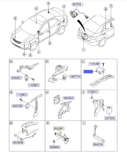 یونیت کنترل ایربگ کیا سراتو | واحد کنترل ایربگ | مدول کنترل ایربگ | Hyundai/KIA Genuine Parts – MOBIS | سراتو TD | 959101M250