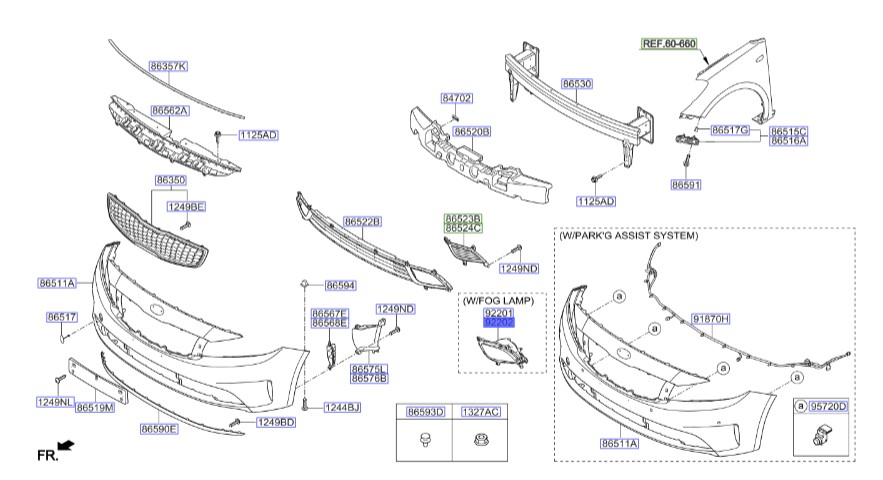 پروانه فن رادیاتور سراتو 2008 | Hyundai/KIA Genuine Parts | سراتو LD مدل 2007 تا 2009  252312F000