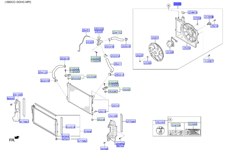 فن کامل النترا  Hyundai/KIA Genuine Parts – MOBIS  253803X000 