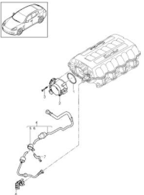 لوله توربو به دریچه گاز پورشه پانامرا توربو  (اورجینال) 