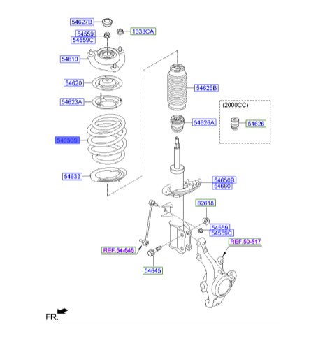 فنر لول النتراHyundai/KIA Genuine Parts – MOBIS  546303X451