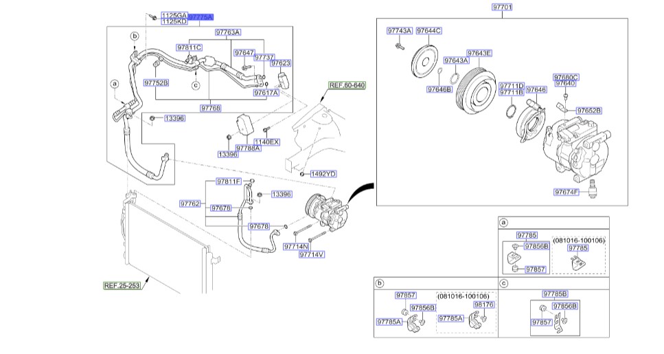شیلنگ کولر کیا سراتو  Hyundai/KIA Genuine Parts – MOBIS 977751M101