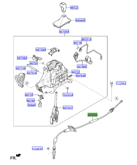سیم دنده سانتافه Hyundai/KIA Genuine Parts – MOBIS   467902W100