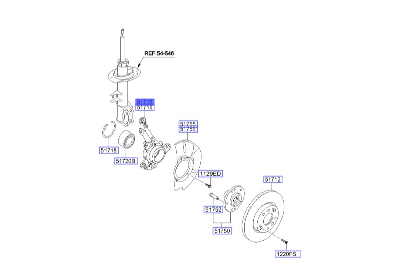 سگدست جلو چپ | Hyundai/KIA Genuine Parts – Mobis | اسپورتیج SL مدل 2010 تا 2016 – توسان ix35 LM مدلهای 2010 تا 2016